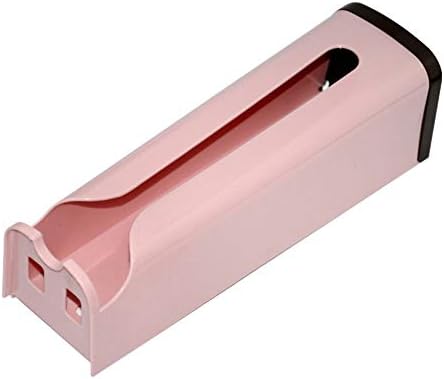 Bag Holder Wall Mount with Adhesive Pads Portable Storage Dispenser Kitchen Tool Plastic Kitchen Organizer Home Use(Pink)