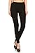 Leggings Depot Women's Premium Quality Cotton Blend Stretch Solid Jeggings Leggings Skinny Pants w Pockets (Black) One Size (Size 0-12)