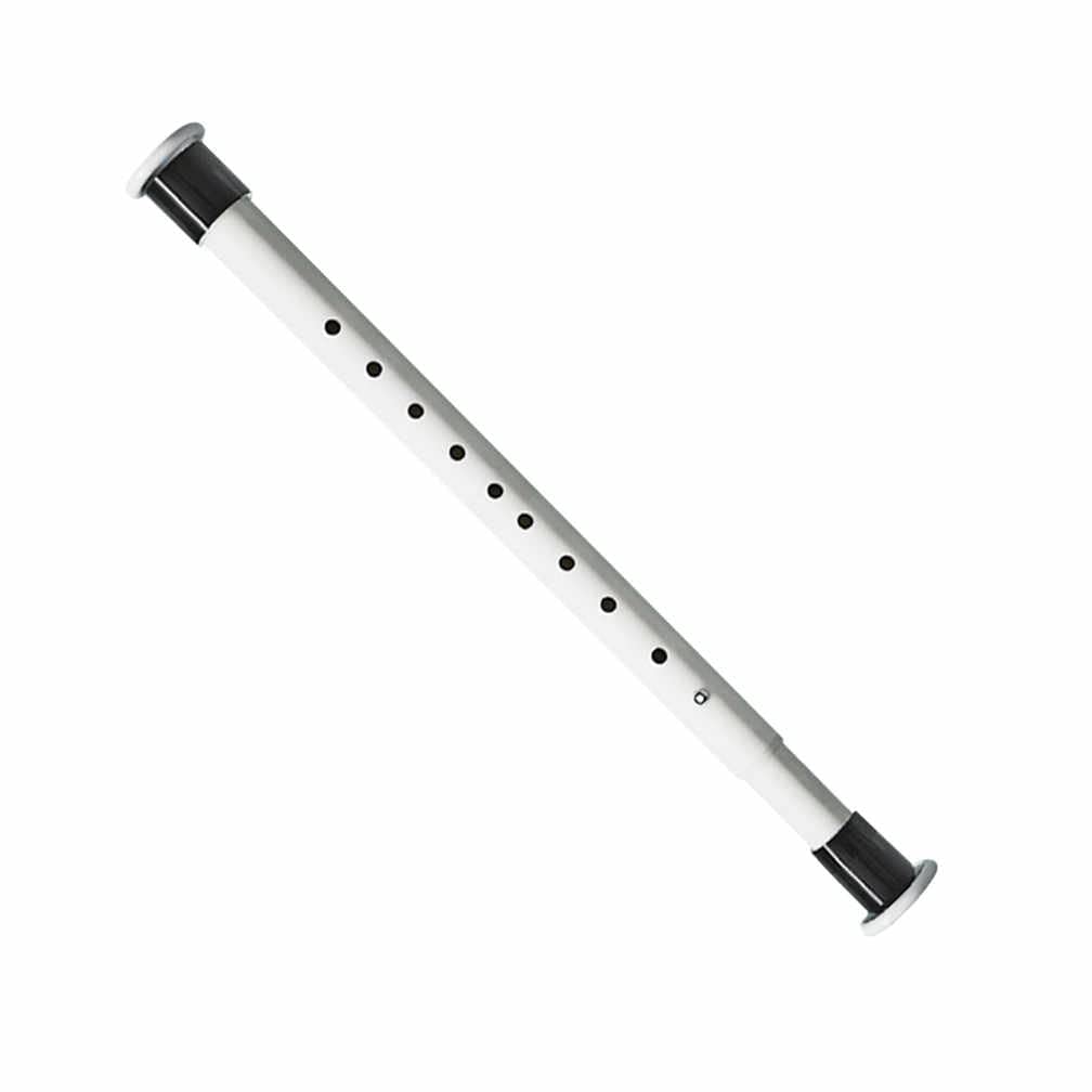 Hershii White Adjustable Shower Curtain Rod Spring Tension Pole Extendable Wardrobe Rail Clothing Hanger Telescopic Bar for Bathroom Closet Window RV Doorway 110-210cm