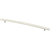 Brainerd Caroline 10-1/16-in Center to Center Satin Nickel Arch Bar Cabinet Pull