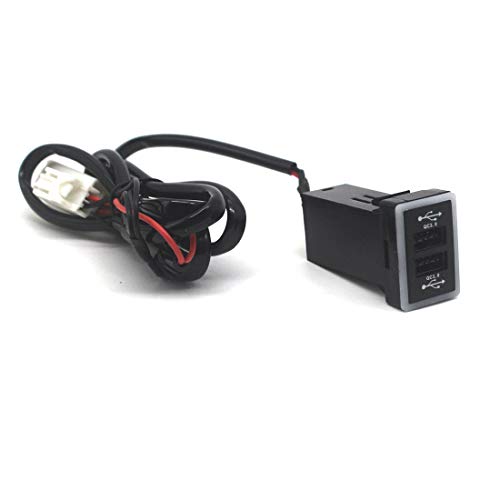 MOTONG for Toyota QC3.0 Dual USB Power Socket, Quick Charge Car Charger USB Adapter for Smartphone/iPad/PDA and More,Max 6.4A Output - Thumbnail 2