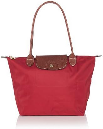 Longchamp Le Pliage Medium Tote/Shoulder bag (Medium Short handle, Red)
