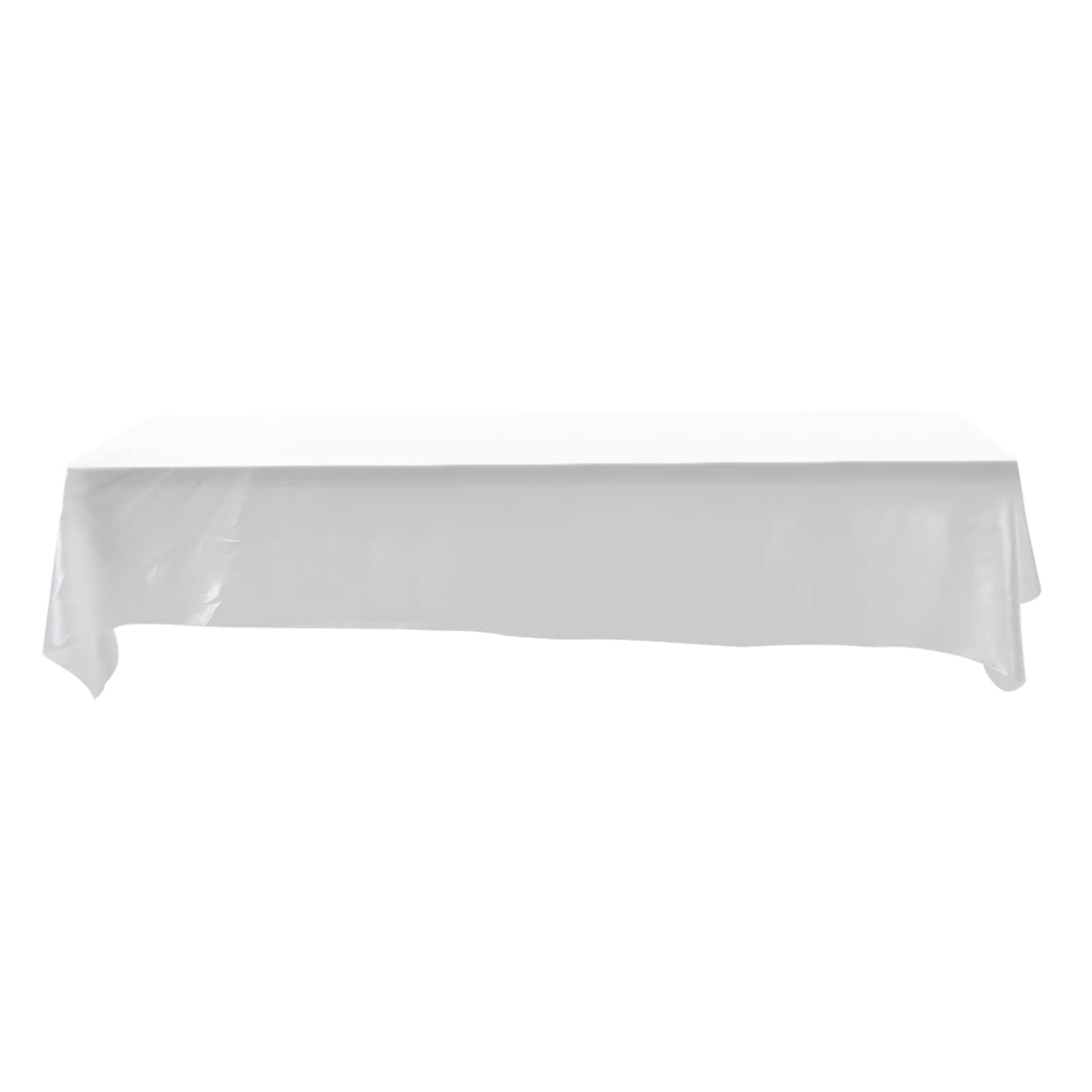 Joyzan Polyester Tablecloths, Rectangle Shaped Tablecloth Wrinkle Resistant Washable Table Cloth Cover Dust Proof Stain Banquet Wedding Party Decor for Buffet Parties Holiday Dinner More(White)
