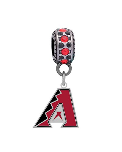 Arizona Diamondbacks Charm with Connector Fits Pandora, Troll, Biagi and More.