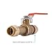 SharkBite 24737LFA Slip Ball Valve, 1 Inch x 1 Inch, Water Valve Shut Off, Push-to-Connect, Copper, CPVC