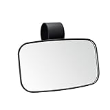 BETOOLL UTV Clear Rear View Center Mirror - High Impact ABS Housing with Shatter-Proof Tempered Glass Mirrors