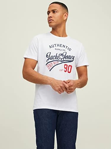 Jjethan Tee SS Crew Neck 3pk MP Noos T-Shirt, Noir/Blanc/Bleu Marine, L Homme
