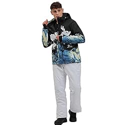 YEEFINE Men's Ski Suit Waterproof Snow Suits Two
