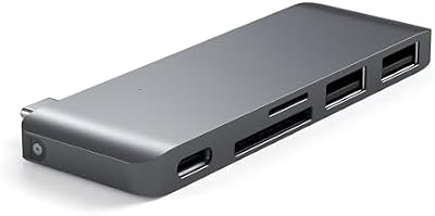 Hub USB C 5 in 1 Combo, USB C Dati e Ricarica, Grigio Siderale