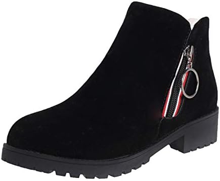 [VALER] ムートンブーツ レディース ボアブーツ 厚底 防寒 滑り止め ショートブーツ ローヒール スエード ファー付き レディース ボアブーツ ショートブーツ ジップアップ ローヒール 大きいサイズ 履きやすい 歩きやすい もこもこボア