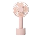 FREEWISE Personal Fan Battery Operated Small 4 Inch hand held Portable USB Rechargeable 3 to 10 Hours Play Time 3 speed (Pink)