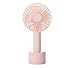 FREEWISE Personal Fan Battery Operated Small 4 Inch hand held Portable USB Rechargeable 3 to 10 Hours Play Time 3 speed (Pink)