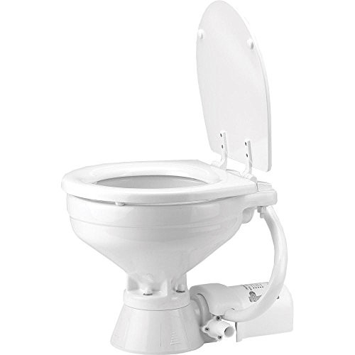 Jabsco 37010 Series Electric Marine Toilet, Push Button Operation, Macerator