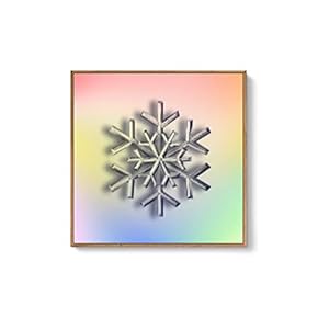 Framed Canvas Wall Art for Living Room, Bedroom Snowflake Theme Canvas Prints for Home Decoration Ready to Hang - 16x16 inches