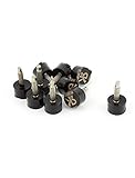 uxcell® Round Woman Shoes Repair High Heel Tips Tap Lift Stiletto 10mm 10pcs