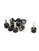 uxcell® Round Woman Shoes Repair High Heel Tips Tap Lift Stiletto 10mm 10pcs