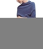 C2U Women Casual Solid Color Batwing Sleeve Lightweight Long Blouse Sweatshirt Tops