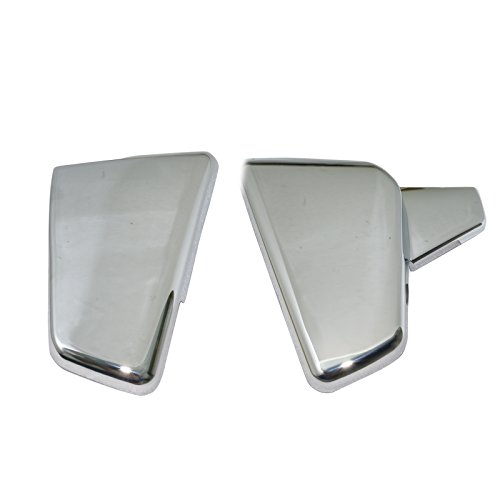 Pair Motorcycle Battery Side Fairing Cover fit for Honda Shadow VLX Deluxe VT600C VLX 600 STEED400 1999-2007 Honda VT 600 C CD 1999-2008 Honda VLX 600 (Chrome)