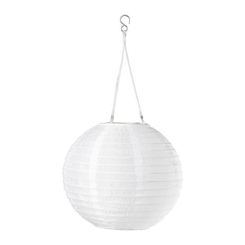 Ikea SOLVINDEN LED solar-powered pendant lamp, globe-White