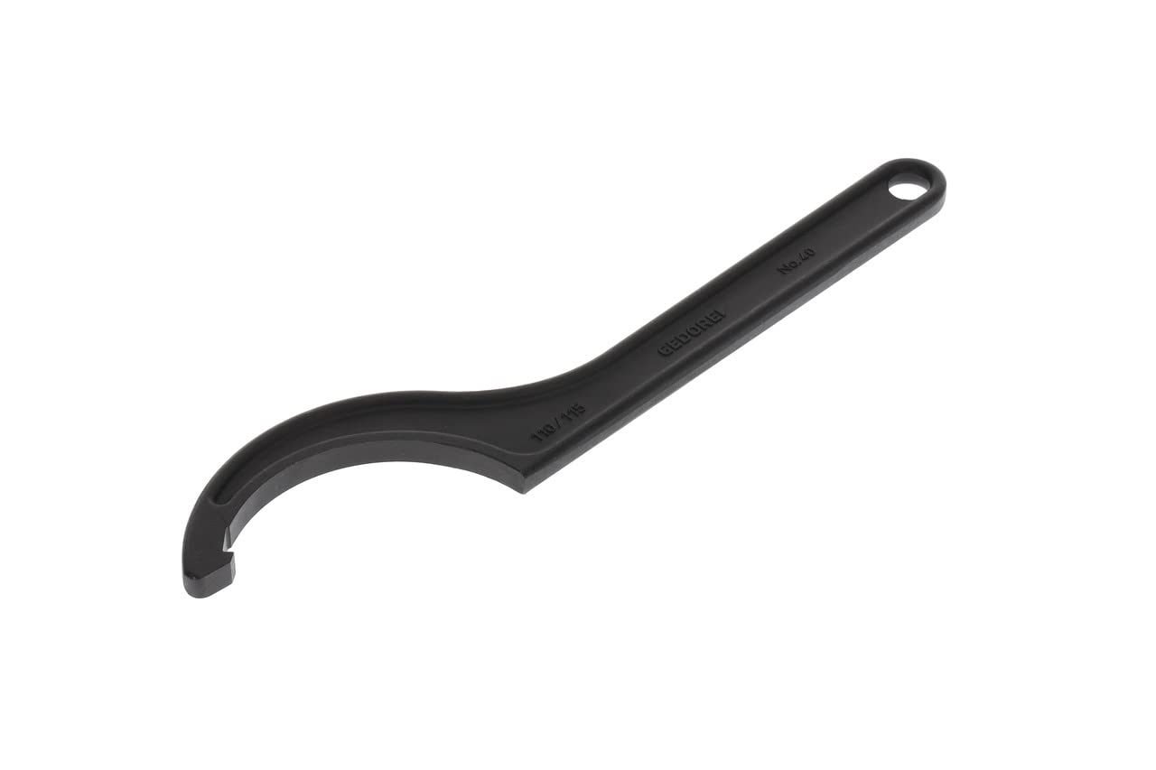 GEDORE Hook spanner with lug, for Slotted nuts, AF 110-115 mm, Tip dia. 5 mm, Ratchet spanner, 40 110-115