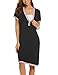 Ekouaer Womens Maternity Nursing Pajama Set Breastfeeding Pjs Black M