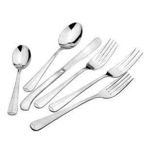 Winco 0015-10 12-Piece Lafayette Hollow Handle Dinner Knife Set, 18-0 Stainless Steel