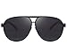 MERRY'S Men Classic Brand HD polarized Sunglasses Aluminum Driving Sun glasses S8611 (Black, 62)