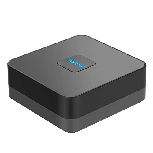 Mpow Bluetooth Music Receiver with Noise Cancellation Chip, Bluetooth Audio Adapter for Music Streaming Sound System, No Battery for Never Power Off (3.5mm Output Port, Dual Link, Auto-Reconnect)