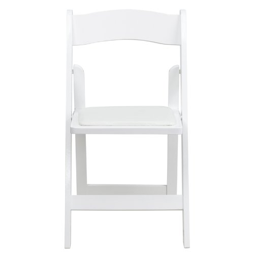 Flash Furniture 4 Pk. HERCULES Series White Wood Folding Chair with Vinyl Padded | eBay
