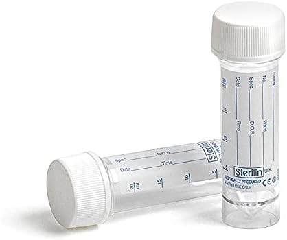 Noondl Health Urine Specimen Sample Bottles 10 Clear Leak Proof Screw Tops