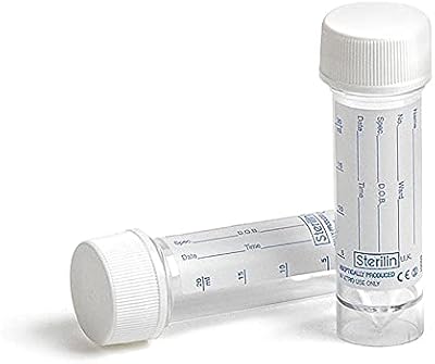 Noondl Health Urine Specimen Sample Bottles 10 Clear Leak Proof Screw Tops