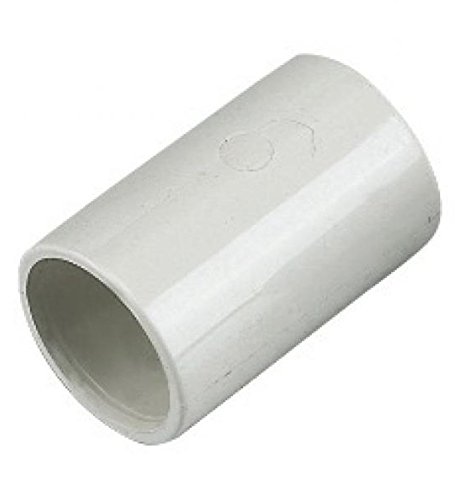 FLOPLAST overflow pipe coupling 21.5mm white - Bag of 2