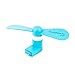 Smartphone-fan Blue Mini Lightning 8-Pin Portable Smartphone USB Fan for Apple Devices iPhone X, XS, XR, 8, 8+, 7, 7+, 6, 6s, 6+