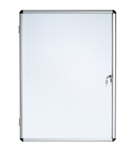 Bi-Office Magnetic Display Case Enclore, Lacquered Steel Surface, Acrylic Door, Aluminium Frame, 72 x 67.4 cm (6X A4), white