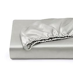 Queen Silk Satin Fitted Sheet, Soft Deep Pocket