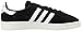 adidas Originals Men's Campus Sneakers, Black/White/Chalk White, (10.5 M US)