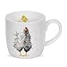 Portmeirion Home & Gifts Curious Hen (Chicken) Single Mug, White