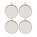 iloveDIYbeads 20pcs Fit 30mm Stainless Steel Round Blank Bezel Pendant Trays Base Cabochon Settings Trays Pendant Blanks For Jewelry Making DIY Findings (10688-30mm)