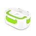 VECH Electric Lunch Box - 110v Heated Lunch Box - Electric Heating Lunch Box Food Heater Warming Bento Box for Home & Office Use (Green)