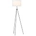 Amazon Brand – Rivet Mid-Century Modern Tripod Standing Floor Lamp with Drum Shade, Bulb Included, 58.25