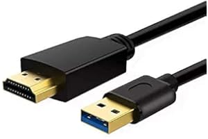 ANKKY USB to HDMI Adapter Cable for Mac OS Windows 10/8/7/Vista/XP, USB 3.0 to HDMI Male HD 1080P Monitor Display Audio Video Converter Cord 6.6FT