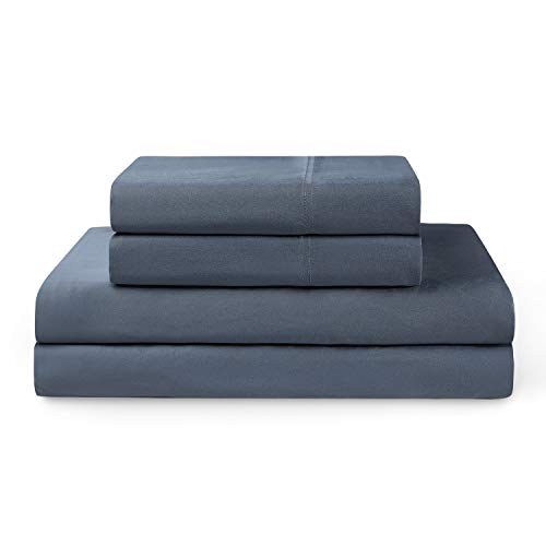 YNM-100-Bamboo-Sheet-Set-400TH-Durable-Natural-Bamboo-Sheets-Collection-4-Piece-Set-Includes-Flat-Sheet-Fitted-Sheet-and-2-Pillowcases-Queen-Blue-Grey