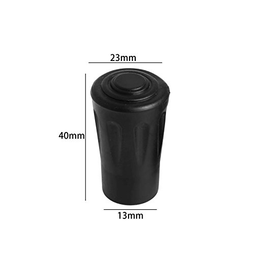 10 pcs Rubber Tips for Hiking/Trekking/Walking Pole Replacement Fits Most Standard Hiking Poles with 11mm Hole Diameter - Shock Absorbing, Adds Grip, and Traction