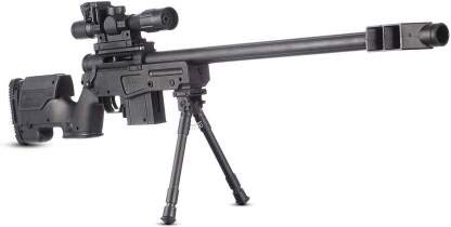 Long Range Pubg AWM Sniper Rifle Combat Gun with Laser Light and Stand Gun Guns &amp; Darts  (Black)