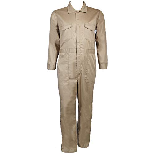 Oil and Gas Safety Supply Men's Flame Resistant Khaki Coverall 64/6XL
