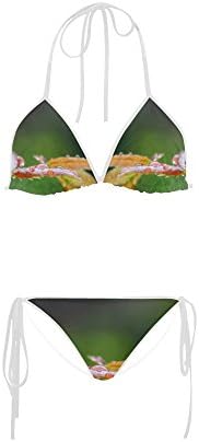 Honey Day House Custom TAUTROPFEN Print Women Bikini Swimsuit Swimwear