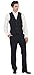 Gioberti Mens 5 Button Formal Suit Vest, Black, Small