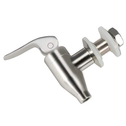 Beverage Dispenser Replacement Spigot, Water Dispenser Replacement Faucet Spigot 16mm for Juice, Cold Drink, Wine and Beer, Stainless Steel Polished Finished