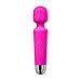 Luna Vibrator - Rechargeable Personal Wand Massager - 20 Vibration Patterns & 8 Multi-Speed - Quiet, Small, Compact & Powerful - Sex Toy for Couple, Men & Women - Travel Bag Included - Hot Pink