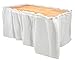 Juvale 6-Pack White Disposable Plastic Table Skirt 29 in x 14ft for Rectangle Tables - Perfect for Weddings, Engagements & Baby Showers - Fits Tables Up to 8ft Long